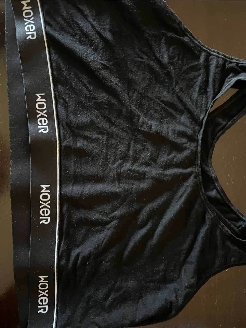 Woxer Black Sports Bra with Branded Elastic